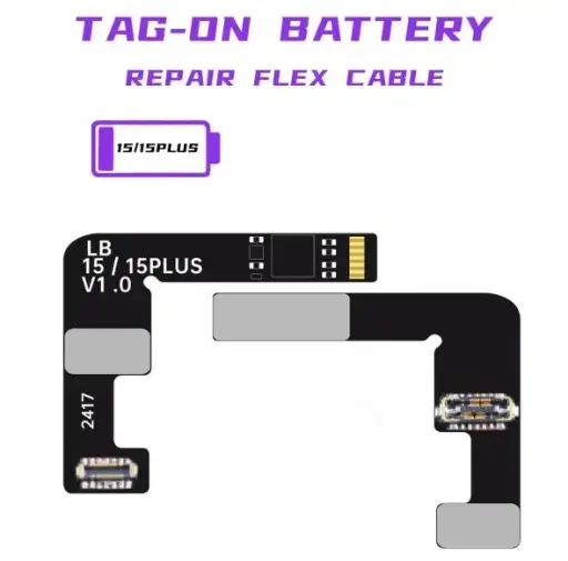 Luban Tag-On Battery Repair Flex Cable (iPhone 15/15 Plus)