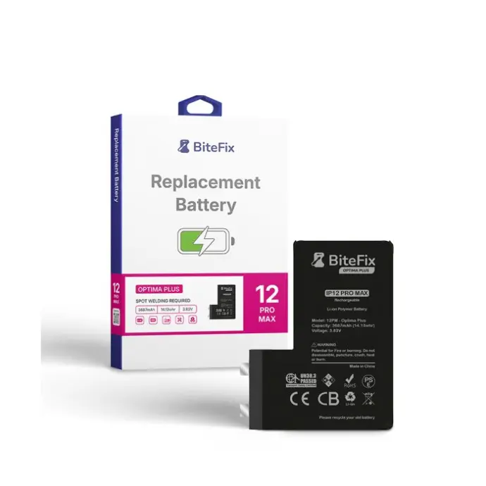 BATERIA BITEFIX IPHONE OPTIMA PLUS SIN FLEX BMS 12 PRO MAX