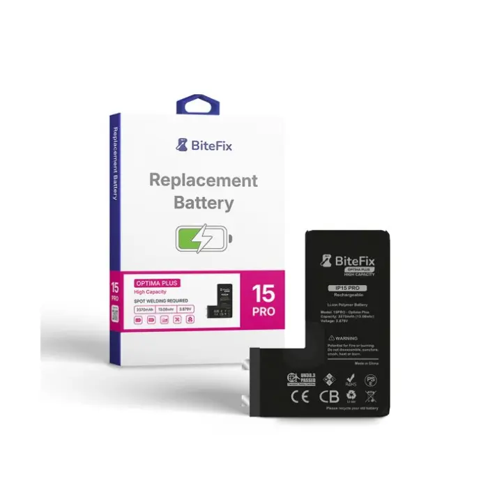 BATERIA BITEFIX IPHONE OPTIMA PLUS SIN FLEX BMS IPHONE 15 PRO